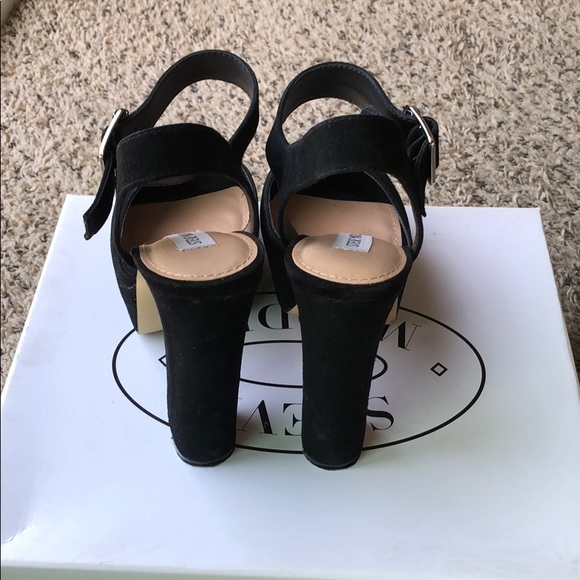 Steve Madden Jillyy Black Sued - Picture 4 of 6